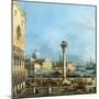 The Piazzetta, Venice, with the Bacino di S. Marco and the Isola di S. Giorgio Maggiore-Canaletto (Giovanni Antonio Canal)-Mounted Giclee Print