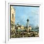 The Piazzetta, Venice, with the Bacino Di S. Marco and the Isola Di S. Giorgio Magiore-Canaletto-Framed Giclee Print