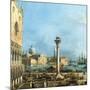 The Piazzetta, Venice, with the Bacino Di S. Marco and the Isola Di S. Giorgio Magiore-Canaletto-Mounted Giclee Print