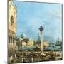 The Piazzetta, Venice, with the Bacino Di S. Marco and the Isola Di S. Giorgio Magiore-Canaletto-Mounted Giclee Print