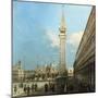 The Piazzetta, Venice, with the Bacino Di S. Marco and the Isola Di S. Giorgio Magiore-Canaletto-Mounted Giclee Print