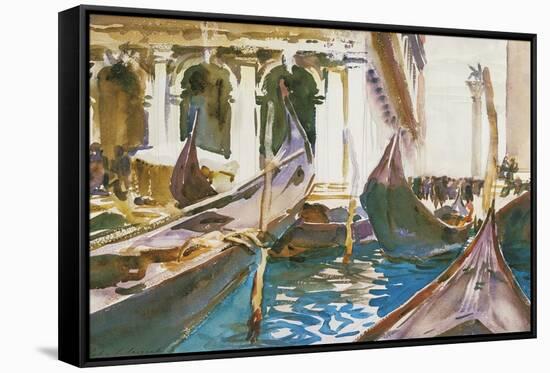 The Piazzetta, Venice-John Singer Sargent-Framed Stretched Canvas