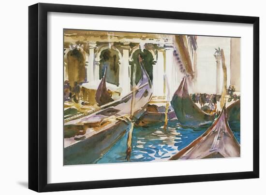 The Piazzetta, Venice-John Singer Sargent-Framed Premium Giclee Print