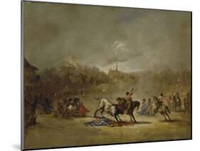 The Picadors Moment, Ca. 1855-Eugenio Lucas Velazquez-Mounted Giclee Print