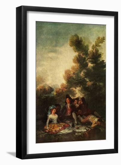 'The Picnic', 1785-1790, (1938)-Francisco Goya-Framed Giclee Print