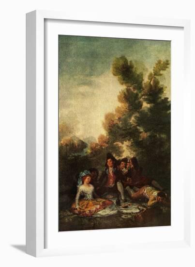 'The Picnic', 1785-1790, (1938)-Francisco Goya-Framed Giclee Print