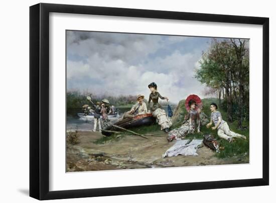 The Picnic, 1880-Eugène Boudin-Framed Giclee Print