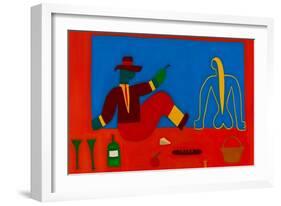 The picnic, 1998, (oil on linen)-Cristina Rodriguez-Framed Giclee Print