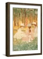 The Picnic, C.1895-97-Maurice Brazil Prendergast-Framed Giclee Print