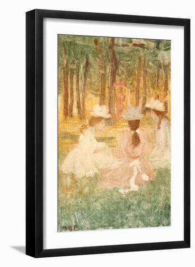 The Picnic, C.1895-97-Maurice Brazil Prendergast-Framed Giclee Print