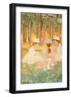 The Picnic, C.1895-97-Maurice Brazil Prendergast-Framed Giclee Print