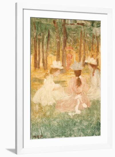 The Picnic, C.1895-97-Maurice Brazil Prendergast-Framed Giclee Print