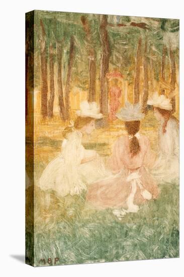 The Picnic, C.1895-97-Maurice Brazil Prendergast-Stretched Canvas
