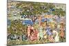 The Picnic, C.1912-15-Maurice Brazil Prendergast-Mounted Giclee Print