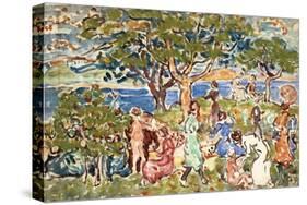 The Picnic, C.1912-15-Maurice Brazil Prendergast-Stretched Canvas