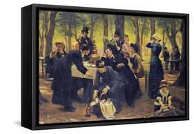 The Picnic, Dyrehaven, 1883-Wenzel Thornoe-Framed Stretched Canvas