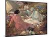 The Picnic (Oil on Canvas)-Cyrus Cuneo-Mounted Giclee Print