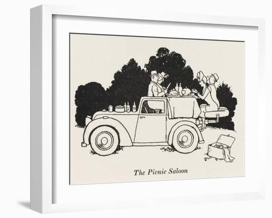 The Picnic Saloon-William Heath Robinson-Framed Art Print