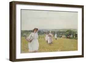 The Picnic (W/C on Paper)-Henry Crockett-Framed Giclee Print