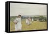 The Picnic (W/C on Paper)-Henry Crockett-Framed Stretched Canvas