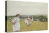 The Picnic (W/C on Paper)-Henry Crockett-Stretched Canvas