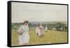 The Picnic (W/C on Paper)-Henry Crockett-Framed Stretched Canvas