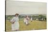 The Picnic (W/C on Paper)-Henry Crockett-Stretched Canvas