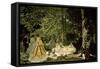 The Picnic-Claude Monet-Framed Stretched Canvas