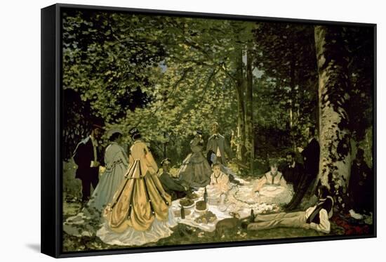 The Picnic-Claude Monet-Framed Stretched Canvas