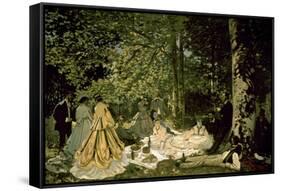 The Picnic-Claude Monet-Framed Stretched Canvas