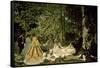 The Picnic-Claude Monet-Framed Stretched Canvas