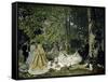 The Picnic-Claude Monet-Framed Stretched Canvas