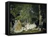 The Picnic-Claude Monet-Framed Stretched Canvas