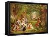 The Picnic-Thomas P. Hall-Framed Stretched Canvas