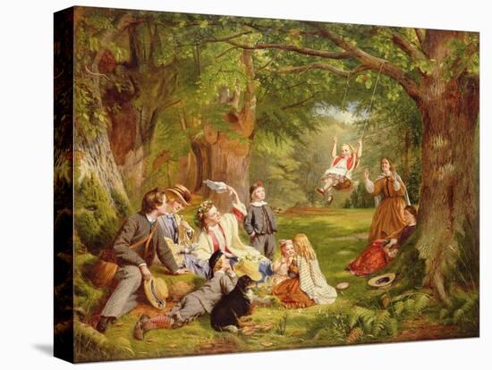 The Picnic-Thomas P. Hall-Stretched Canvas