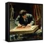 The Picture Framer, 1878-David Oyens-Framed Stretched Canvas