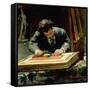 The Picture Framer, 1878-David Oyens-Framed Stretched Canvas