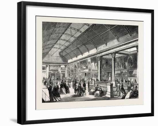The Picture Gallery in Dublin International Exhibition, Ireland, 1865-null-Framed Giclee Print