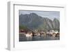 The picturesque fishing village of Reine surrounded by mountains on Moskenesoya-Ellen Rooney-Framed Photographic Print