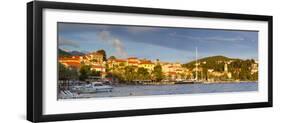 The Picturesque Harbor Town of Cavtat Illuminated at Sunset, Cavtat, Dalmatia, Croatia-Doug Pearson-Framed Photographic Print