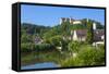 The Picturesque Harburg Castle and Village, Harburg, Bavaria, Germany-Doug Pearson-Framed Stretched Canvas