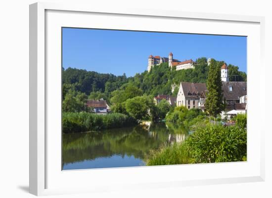 The Picturesque Harburg Castle and Village, Harburg, Bavaria, Germany-Doug Pearson-Framed Photographic Print