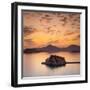 The Picturesque Island Village of Sveti Stephan Illuminated at Sunset, Sveti Stephan, Montenegro-Doug Pearson-Framed Photographic Print