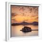 The Picturesque Island Village of Sveti Stephan Illuminated at Sunset, Sveti Stephan, Montenegro-Doug Pearson-Framed Photographic Print