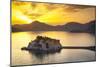 The Picturesque Island Village of Sveti Stephan Illuminated at Sunset, Sveti Stephan, Montenegro-Doug Pearson-Mounted Photographic Print