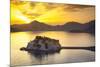 The Picturesque Island Village of Sveti Stephan Illuminated at Sunset, Sveti Stephan, Montenegro-Doug Pearson-Mounted Photographic Print