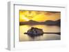 The Picturesque Island Village of Sveti Stephan Illuminated at Sunset, Sveti Stephan, Montenegro-Doug Pearson-Framed Photographic Print