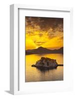 The Picturesque Island Village of Sveti Stephan Illuminated at Sunset, Sveti Stephan, Montenegro-Doug Pearson-Framed Photographic Print