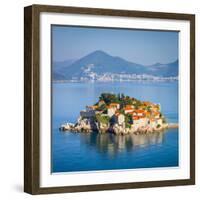 The Picturesque Island Village of Sveti Stephan, Sveti Stephan, Montenegro-Doug Pearson-Framed Photographic Print