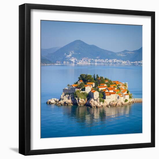 The Picturesque Island Village of Sveti Stephan, Sveti Stephan, Montenegro-Doug Pearson-Framed Photographic Print